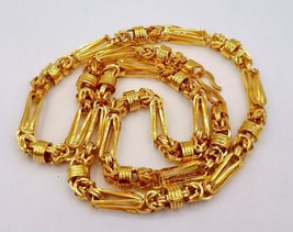 22K AUTHENTIC YELLOW GOLD FLEXIBLE LINK CHAIN FOXTAIL CHAIN 24 INCH 30.8... - £4,385.02 GBP