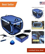 Durable Extra Large Cat Carrier with Litter Box &amp; Feather Toy - Ideal fo... - $70.49