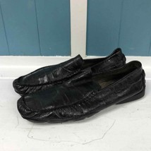 Kenneth Cole NY DRIVE HoME Mens Size 9.5 Black Leather Slip On Driving Loafers - £49.77 GBP
