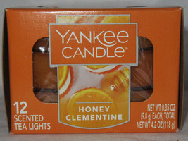 Yankee Candle 12 Scented Tea Light T/L Box Candles Honey Clementine - £16.57 GBP