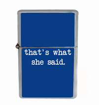 That&#39;s What She Said Rs1 Flip Top Oil Lighter Wind Resistant With Case - £11.90 GBP