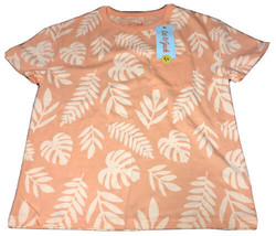 Cat &amp; Jack “Peach” Colored Plant Theme Size XL (14) Short Sleeve T-Shirt... - £4.60 GBP