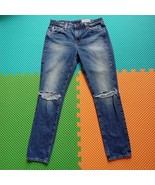 AG Adriano Goldschmied Womens Jeans 28 Faye Mid Rise Cigarette Ripped Blue - $28.37