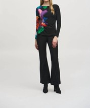 Joseph Ribkoff brushstroke print ruched top size 8 (UK 10) - $100.98