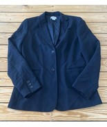 Ann Taylor Loft Women’s Button front suit jacket Blazer size 6 Black S2 - £15.50 GBP