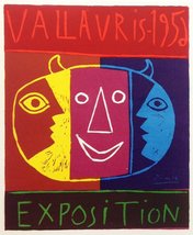 Pablo Picasso 80, Lithograph &quot;Vallauris Exposition 1956&quot; Art in poster - £64.14 GBP