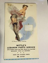 1950s Pinup Girl Picture Notepad w/ Sexy Long Leg Blond in Stockings by ... - £14.27 GBP