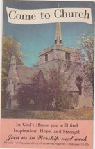 Come To Church Postcard Religion Unused - $2.99