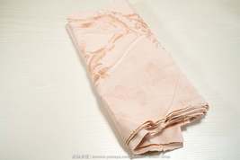 Pink with Pink Flowers Destitched Kimono Silk Fabric - Metallic Embroidery - £31.45 GBP