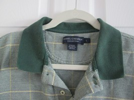 Daniel Cremieux Short Sleeve Golf Polo Shirt (L) Green Block Windowpane Euc - £11.67 GBP