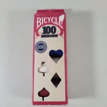 Bicycle 100 Poker Chips Interlocking Easy Stacking White Red Blue Vintag... - $9.88