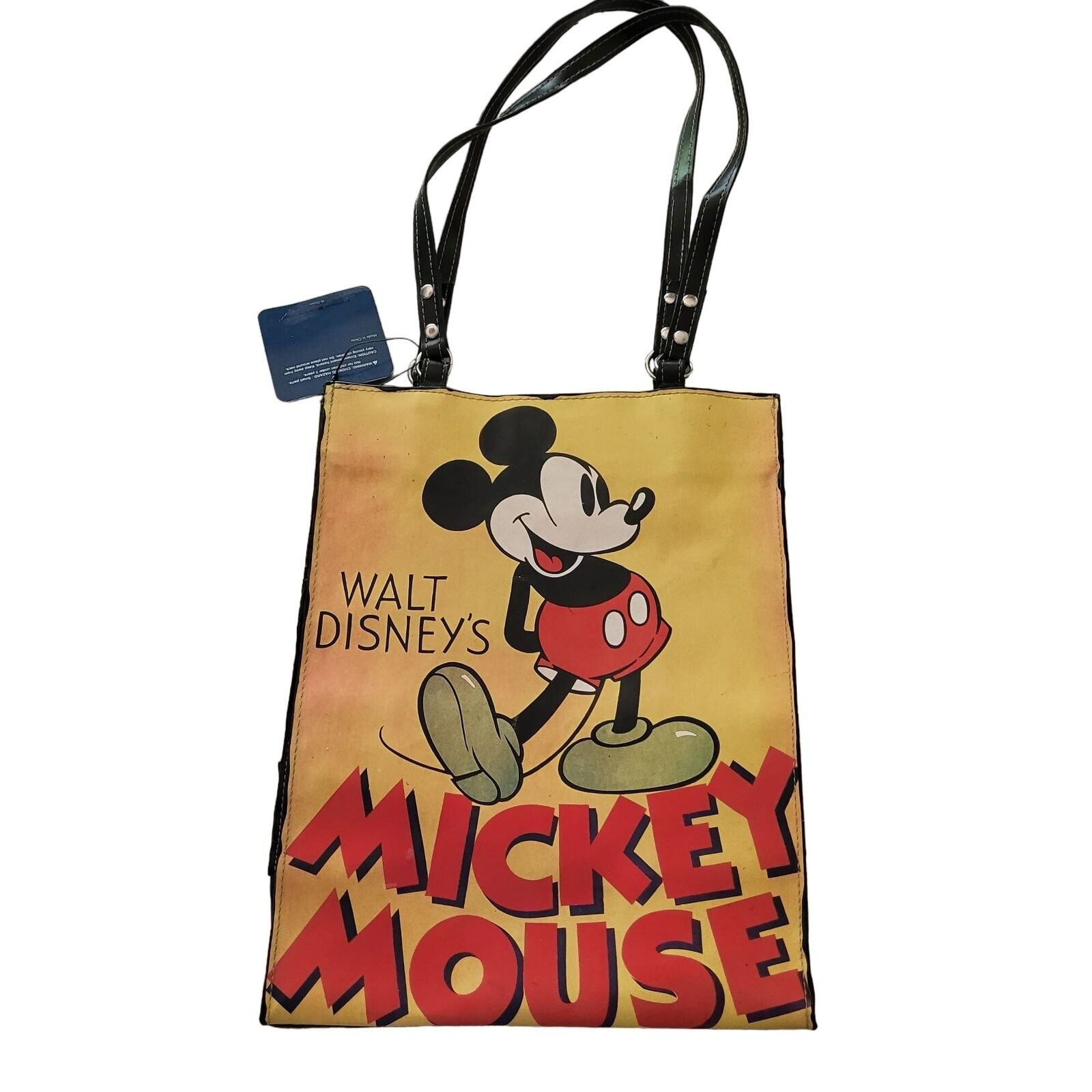 Primary image for Walt Disney Mickey Mouse Tote Shoulder Bag Purse Handled New Vinyl New