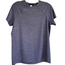 Athleta Womens S Gray Short Sleeve Performance Tee Athletic Workout Gym Running - £8.50 GBP