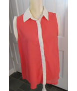 Ya Los Angeles  Silk Blend  Sleeveless orange Blouse Top size L - $8.99