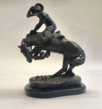 Rattlesnake by Frederic Remington Solid Bronze Collectible Sculpture Sta - £238.14 GBP