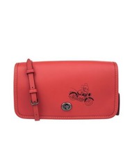 NWT Coach Disney Penny Mickey Calf Leather Red Crossbody Bag F59374 Clucth walle - £79.60 GBP
