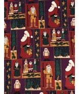 Moda Santa Clothes by Cynthia Young Hedgehog Productions 2 Yards 44&quot; Wide - $15.61