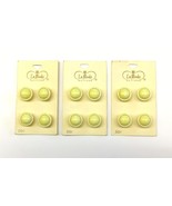 Lot 3 cards La Mode #14507 5/8” Yellow Domed Plastic Buttons Japan Vtg S... - £11.98 GBP