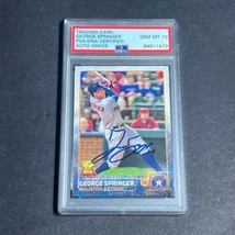 2015 Topps Future Stars #318 George Springer Signed Card PSA Slabbed Auto 10 Ast - £113.87 GBP