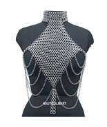 Medieval Chianmail Top ody Jewelry Aluminium Chain Layers Stylish Mediev... - €83,84 EUR