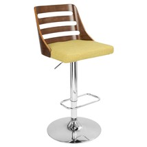 LumiSource Trevi Walnut Barstool: Mid-Century Modern - $2,236.60 MXN