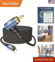 Flexible 24K Gold RCA Cable with 90-Degree Connector - 25ft for Home The... - $39.00