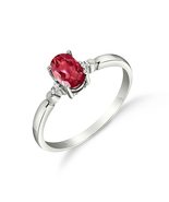 Galaxy Gold GG Sterling Silver 925 Ring 0.71 ct Diamond Ruby - $552.41