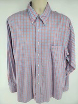 Viyella Men&#39;s Long Sleeve Button Shirt Size XL Blue Red Plaid - $22.72