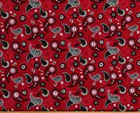 Cotton University of Alabama Crimson Tide Paisley Red College Fabric BTY... - £11.24 GBP