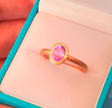 Pink Sapphire in Matte Finish Rose Gold - $740.00