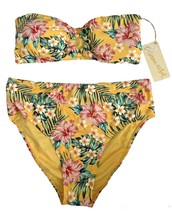 Cabana del Sol Women&#39;s Keyhole Ring Strapless Bikini Top &amp; Bottom Size L - £31.64 GBP