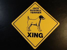 Jack Russell Terrier Large 16 inches point to point Yellow Crossing Sign - £3.93 GBP