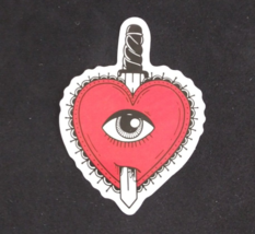 Red Seeing Heart With Dagger Through It 2.5&quot; x 1 7/8&quot; - £1.06 GBP