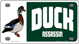 Duck Assassin Novelty Mini Metal License Plate Tag - £11.84 GBP