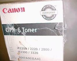 Canon GPR-6 Black Toner Cartridge Code 6647A003AA New - $10.88