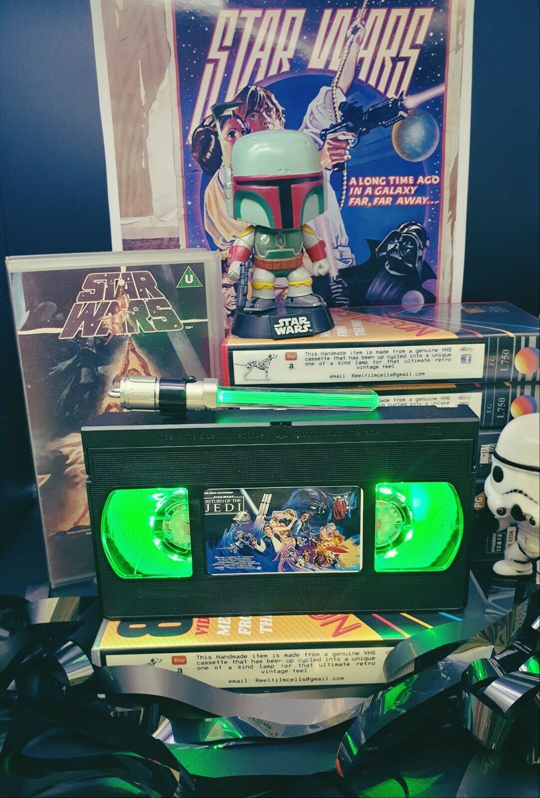 Retro VHS Lamp,Fright Night Vampire Horror, Top Quality!Amazing Gift Idea Look Item image 10