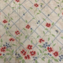 VTG JP Stevens Floral Twin FLAT Bed Sheet Craft Cutter Fabric Bedding Ma... - £17.33 GBP