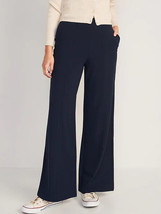 Old Navy PowerSoft Wide Leg Pants Womens XS Navy Blue High Rise Pull On NEW - £26.01 GBP