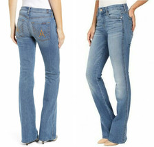 $159 ~7 For All Mankind Tailorless Boot Cut Jean Flare Light Laurel 29 / 34 - £78.62 GBP