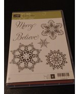 Stampin&#39; Up! SNOWFLAKE SOIREE Stamp Set Retired 127925 - £7.80 GBP