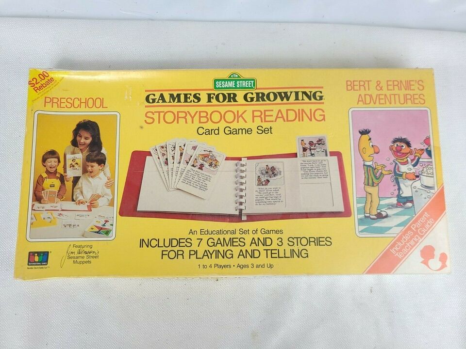 Vintage Sesame Street Preschool Games for Growing Storybook Reading - $31.96