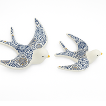 Handmade Portuguese Ceramic Swallow Wall Art – Indoor/Outdoor Tile Bird ... - $20.62+