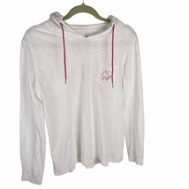 Ivory Ella Women&#39;s White Hooded Long-Sleeve T-Shirt Pink Elephant Size M - $332.16 MXN