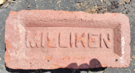 OLD VTG antique Brick reclaimed Stamped Millikan - £15.45 GBP