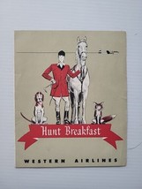 Vintage Western Airlines In Flight Menu Hunt Breakfast Postcard - 1959 - £15.76 GBP