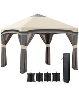 Outsunny 10x10 Pop Up Canopy Tent with Netting for Outdoor Parties - $298.77 CAD