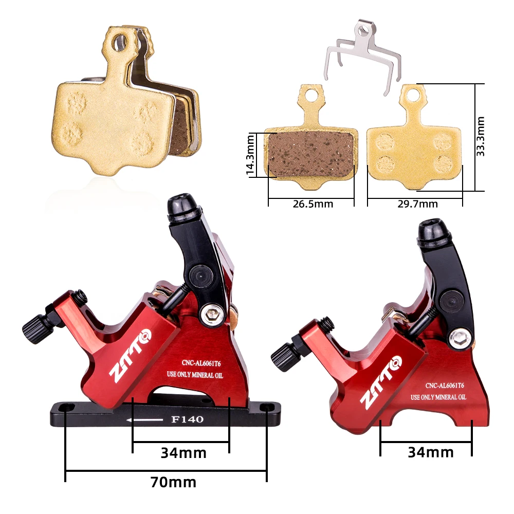 Sporting ZTTO Gravel Road Bike Disc Brake Hydraulic Flat Mount CX Rotor Brake Ca - £44.51 GBP