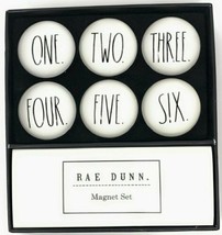 RAE DUNN: GLASS DOME MAGNET SET: BRAND NEW: SET OF 6 GLASS DOME MAGNETS:... - $12.34