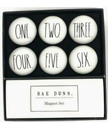 RAE DUNN: GLASS DOME MAGNET SET: BRAND NEW: SET OF 6 GLASS DOME MAGNETS:... - £9.77 GBP