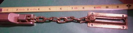 Vintage Used Loxem Locking Door CHAIN-1/8&quot; Thick Polished Brass With Key - £9.09 GBP